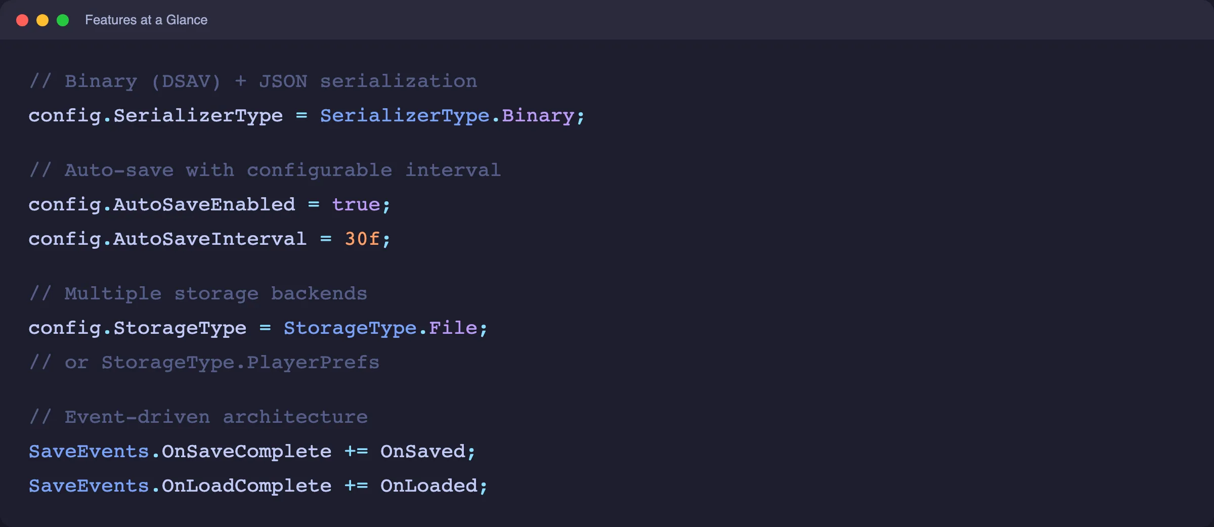 DarkSave features overview